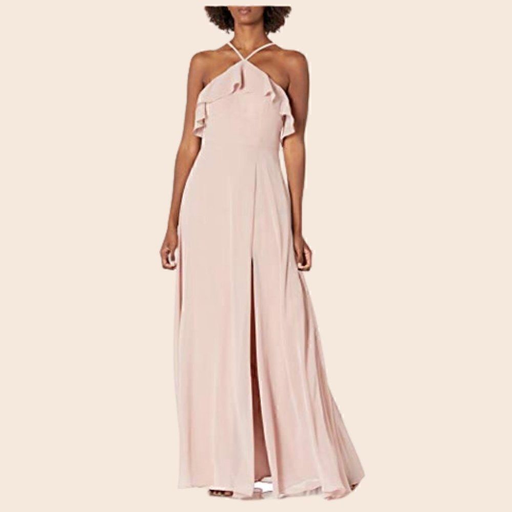 Jenny Yoo Collection Jada Dress Gown in Soft Blush Size 4
